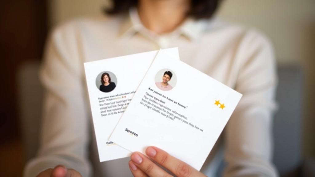 Testimonial-kaarten met klantfoto's en sterrenbeoordelingen op een landingspagina