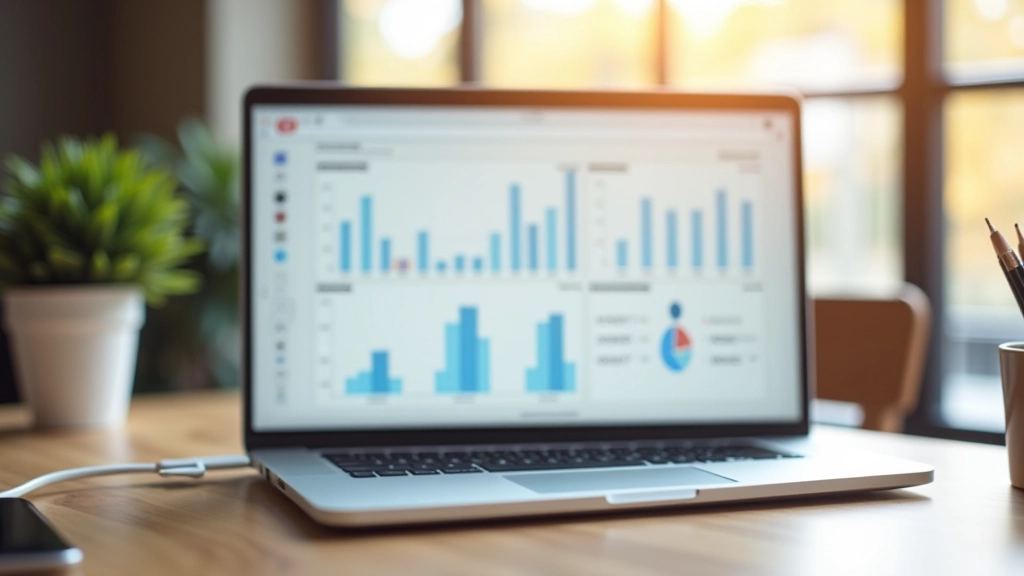 Laptop scherm met A/B test resultaten en conversie grafieken