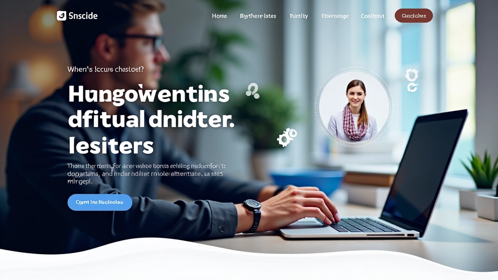 Hero sectie van website met duidelijke waardepropositie en call-to-action button