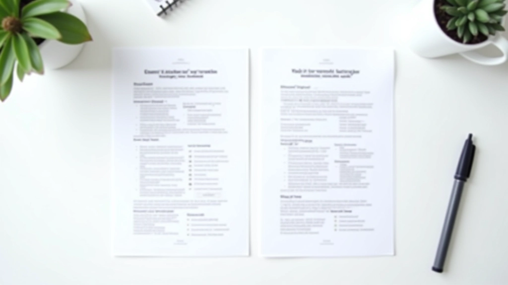 Twee verschillende website layouts gedrukt op papier naast elkaar voor A/B test vergelijking